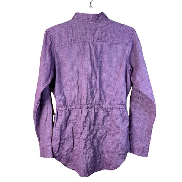 Mountain Hardwear Button Up Tie-Waist Shirt Purple Women's Size Small S - Picture 2 of 11
